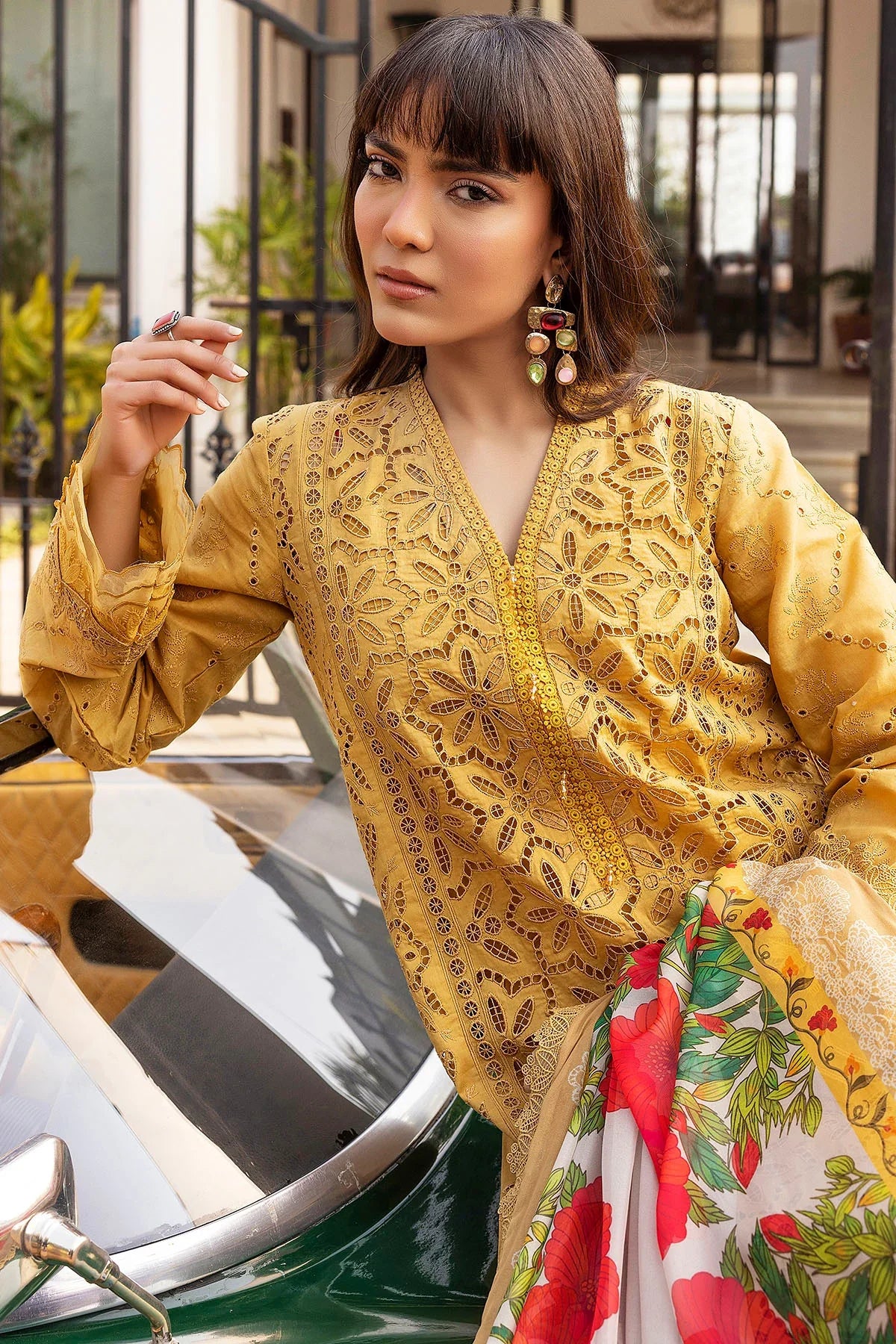 5323-GENEVA EMBROIDERED DHANAK UNSTITCHED